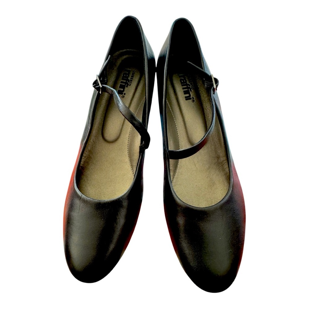 Umberto Raffini Black Mary Jane Style Heels 11M
